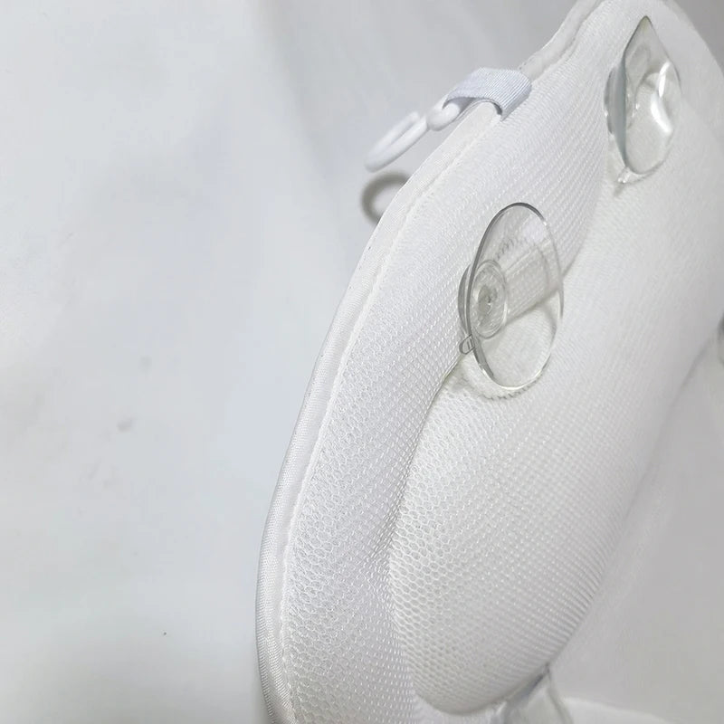 Breathable bathtub cushion with suction cups