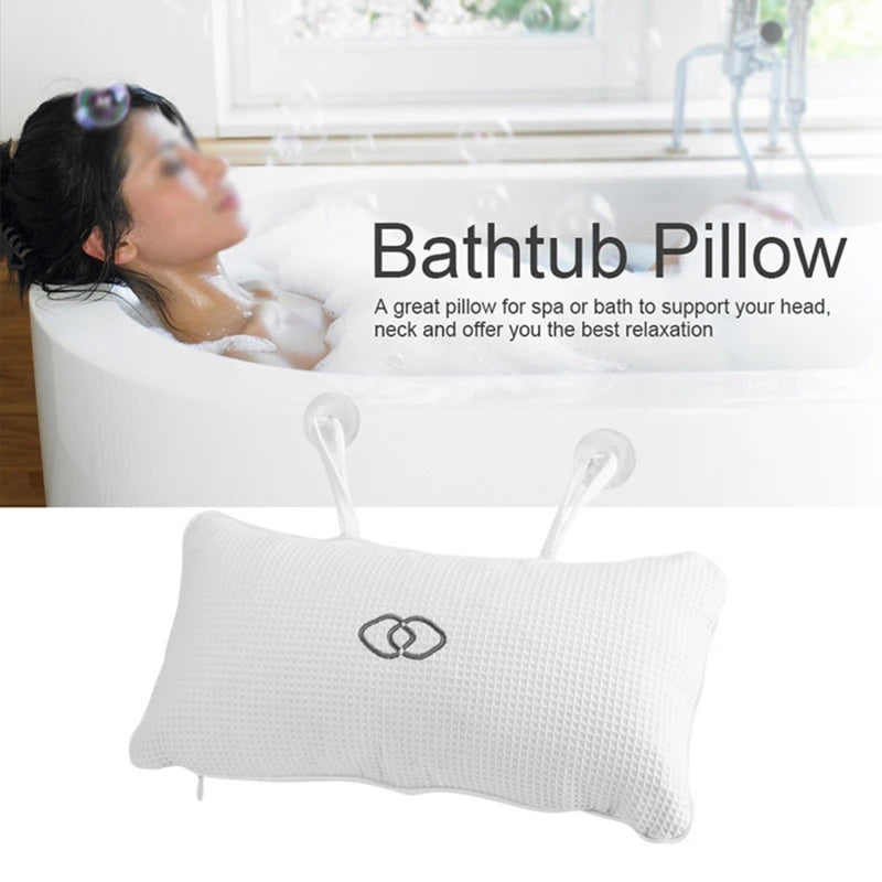 Breathable bathtub cushion with suction cups