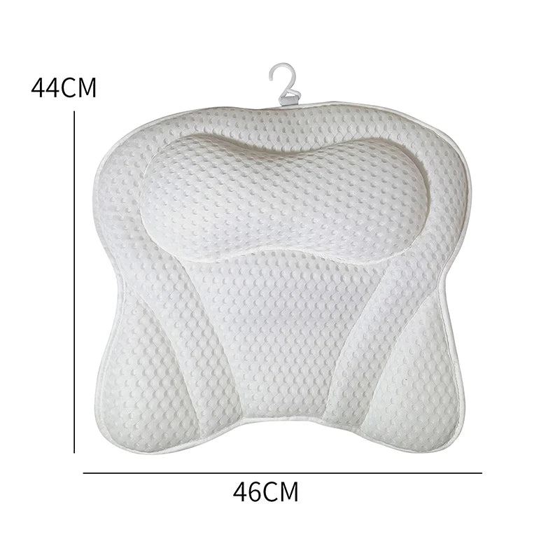 Breathable bathtub cushion with suction cups
