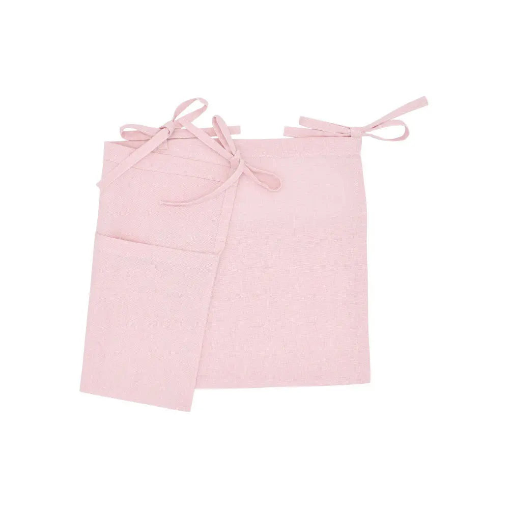 Sac de rangement suspendu en lin naturel pour lit bébé