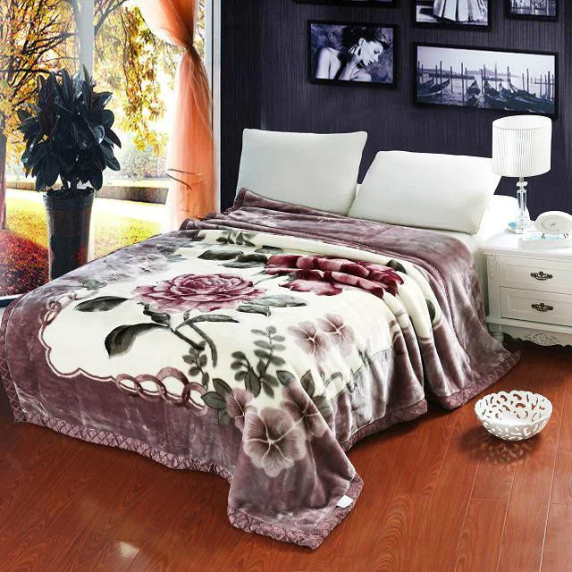 Double Layer Faux Fur Warm Blanket
