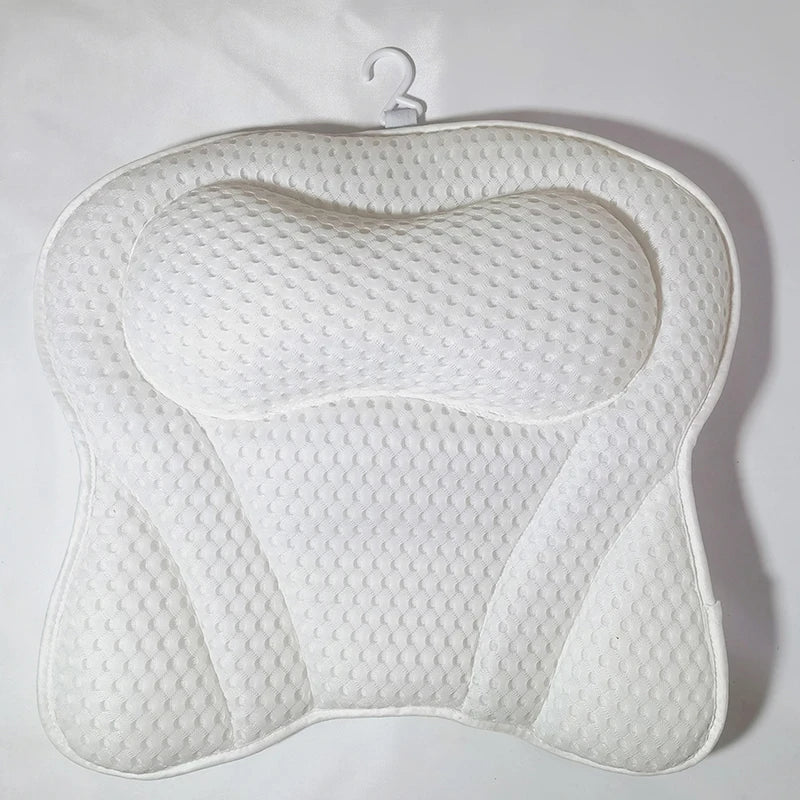 Breathable bathtub cushion with suction cups