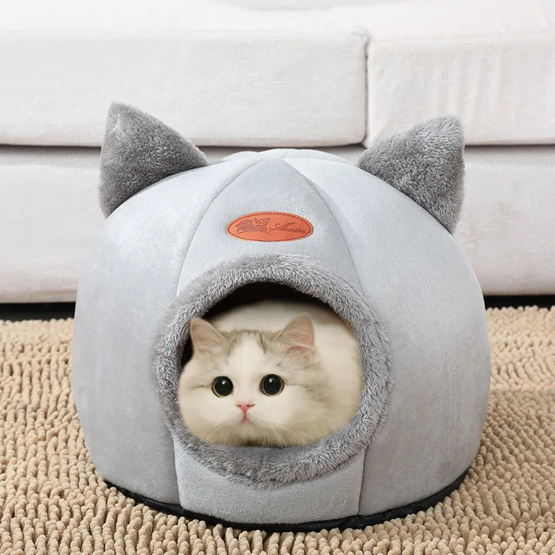 Nid douillet pour chats et petits chiens en coton confortable et respirant