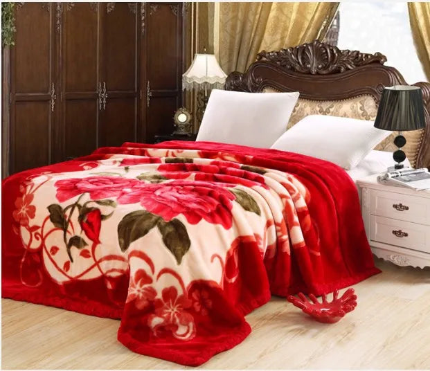 Double Layer Faux Fur Warm Blanket