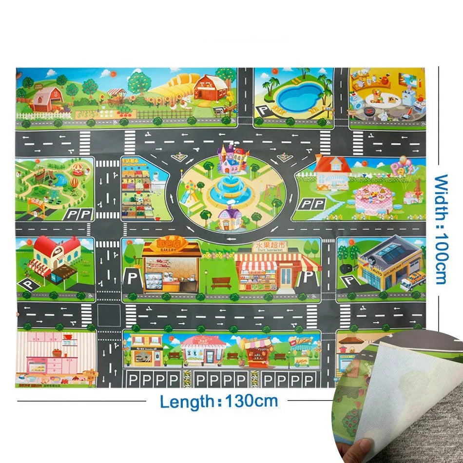 Tapis routier éducatif pour enfant – Découverte, jeu et éveil