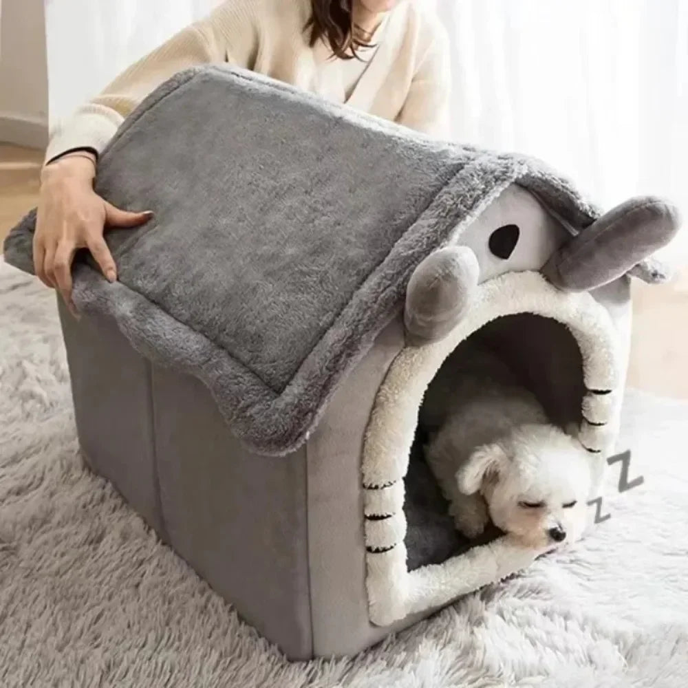 Maison douillette lavable pour chiens et chats – Intérieur cocooning quatre saisons