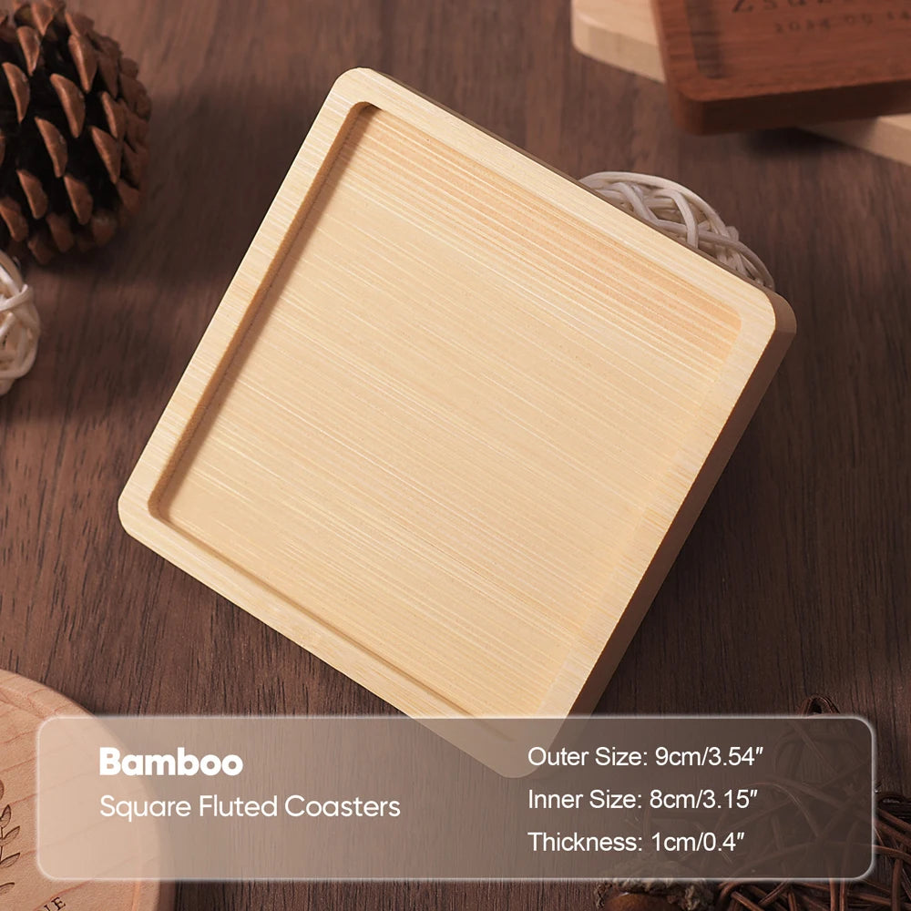 Sous-verre en bois naturel rond ou carré pour une table chic et cocooning