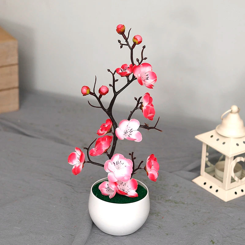 Bonsaï artificiel 30 cm en tissu avec pot – Plante déco zen