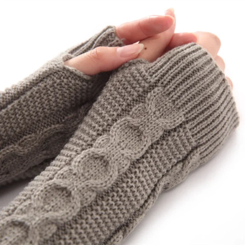 Warm fingerless mittens for a cozy winter