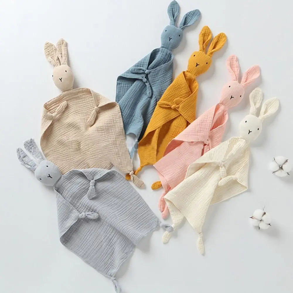 Doudou lapin en coton doux pour bébé 3-24 mois
