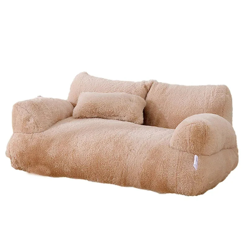 Sofa douillet en peluche pour chat et chien