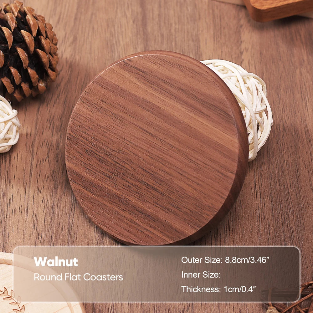 Sous-verre en bois naturel rond ou carré pour une table chic et cocooning
