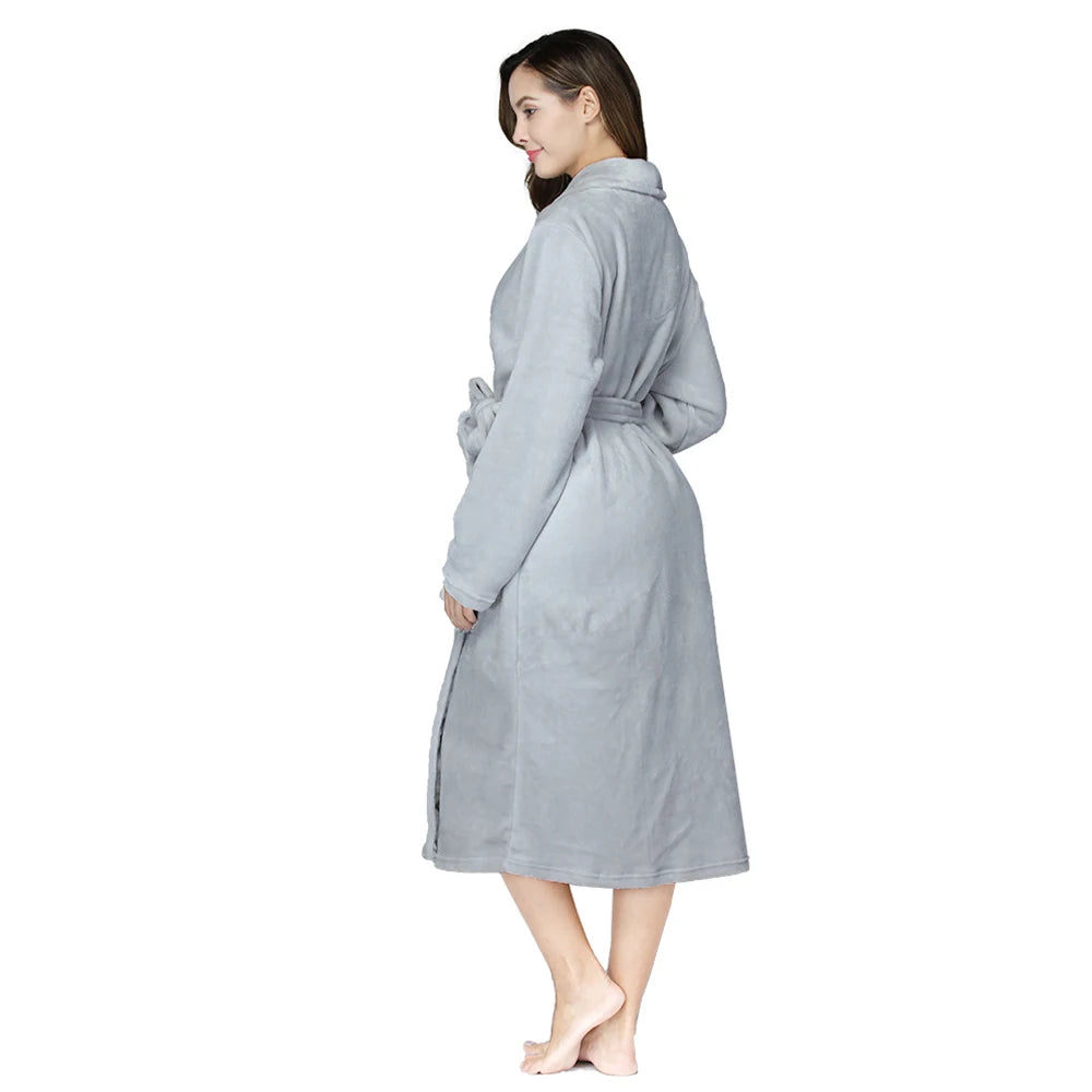 Fleece bathrobe