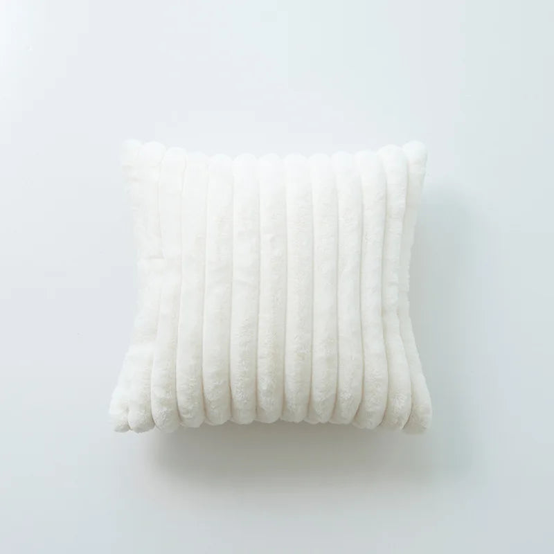 Plush wide edge cushion cover