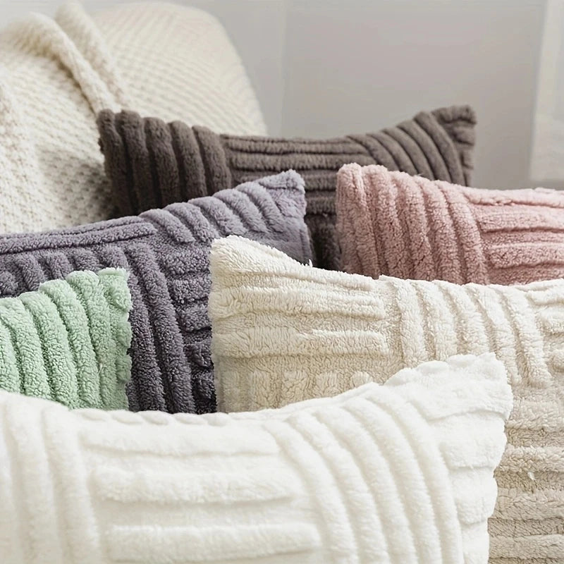 Bohemian faux fur cushion cover