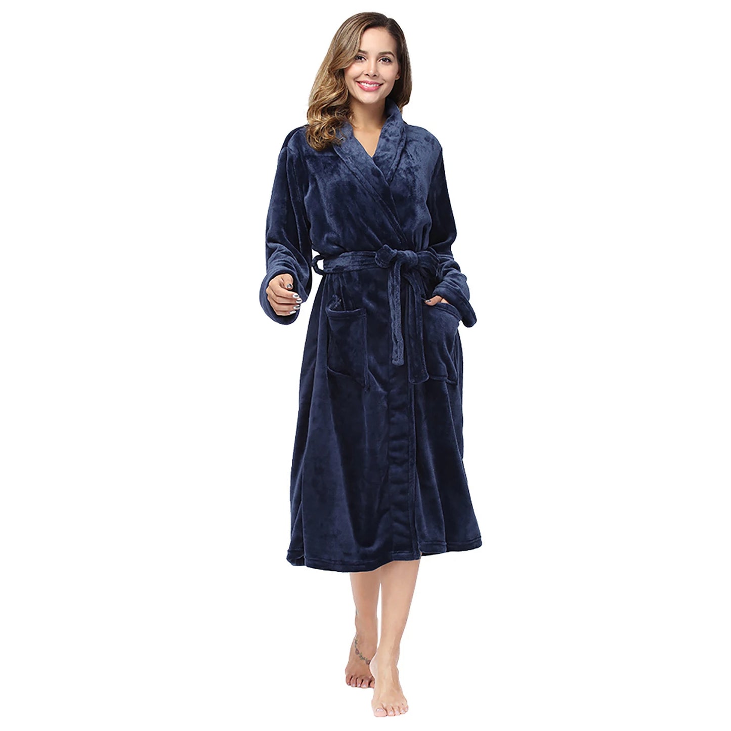 Fleece bathrobe