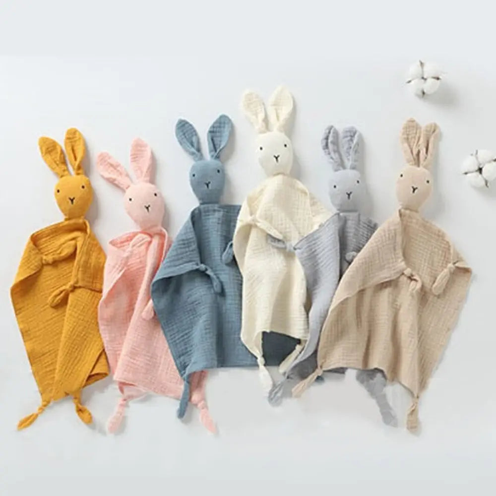 Doudou lapin en coton doux pour bébé 3-24 mois