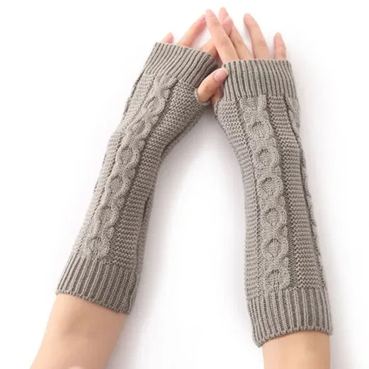 Warm fingerless mittens for a cozy winter