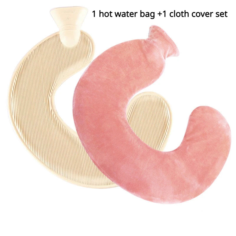 U-shaped hot water bottle for neck and shoulders