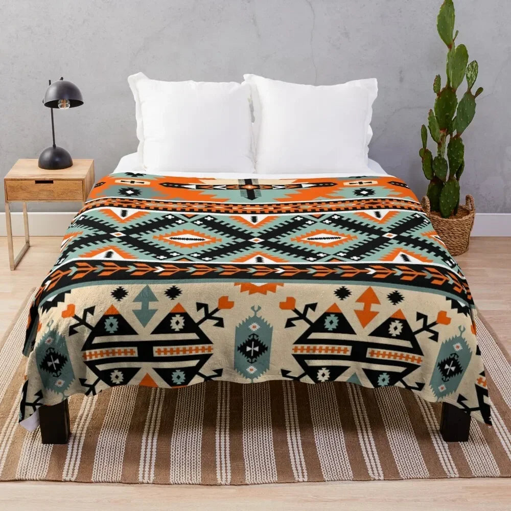 Navajo pattern bohemian bedspread