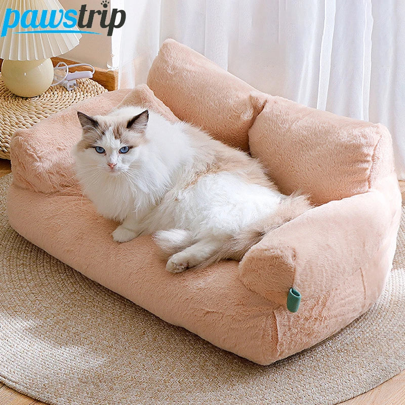 Sofa douillet en peluche pour chat et chien