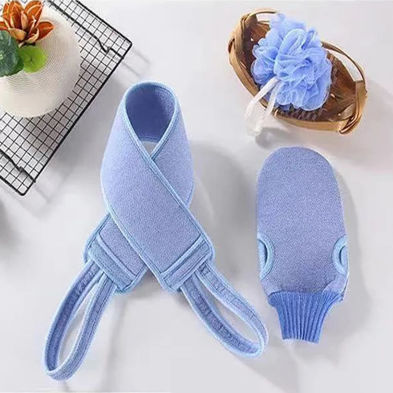 Gants de toilette exfoliants en éponge