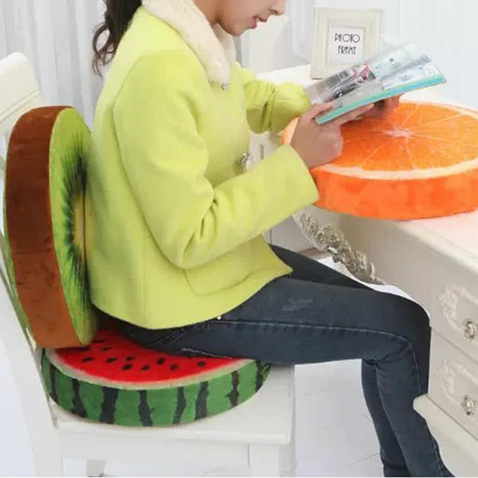 Coussin rond fruité 3D pour chaise, canapé ou déco originale