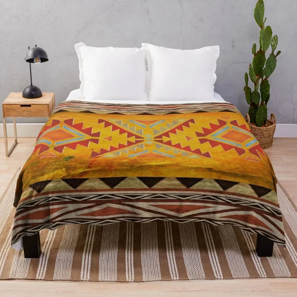 Navajo pattern bohemian bedspread