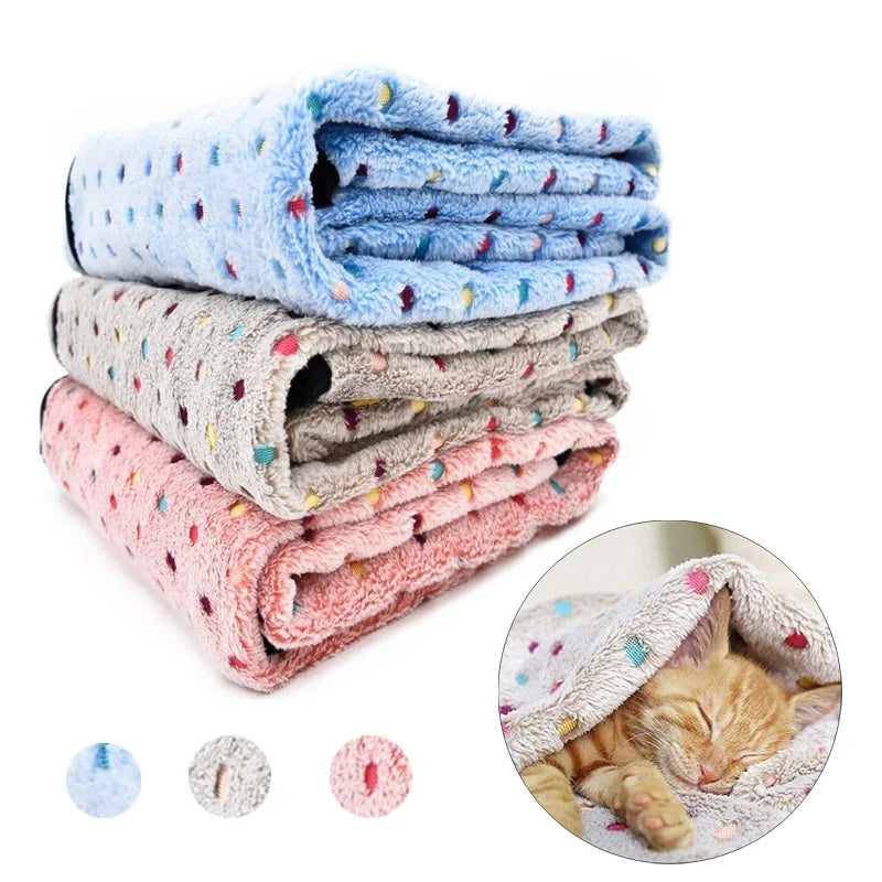 Soft Coral Fleece Pet Blanket