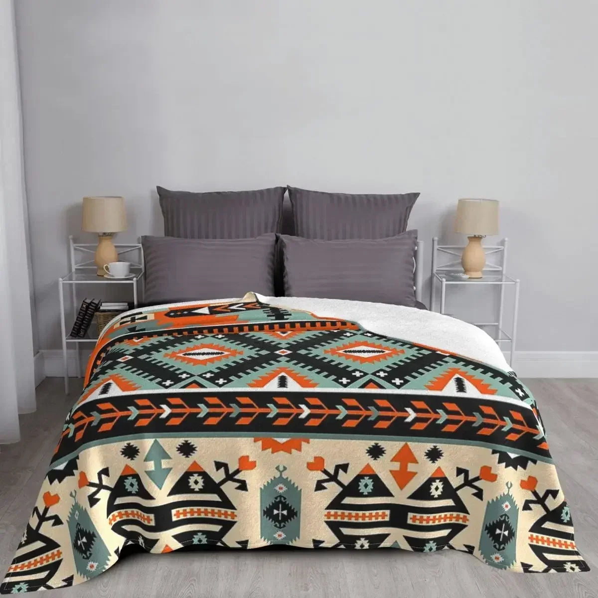 Navajo pattern bohemian bedspread