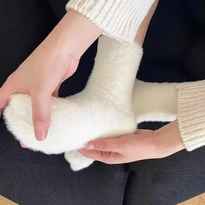 Mink velvet socks