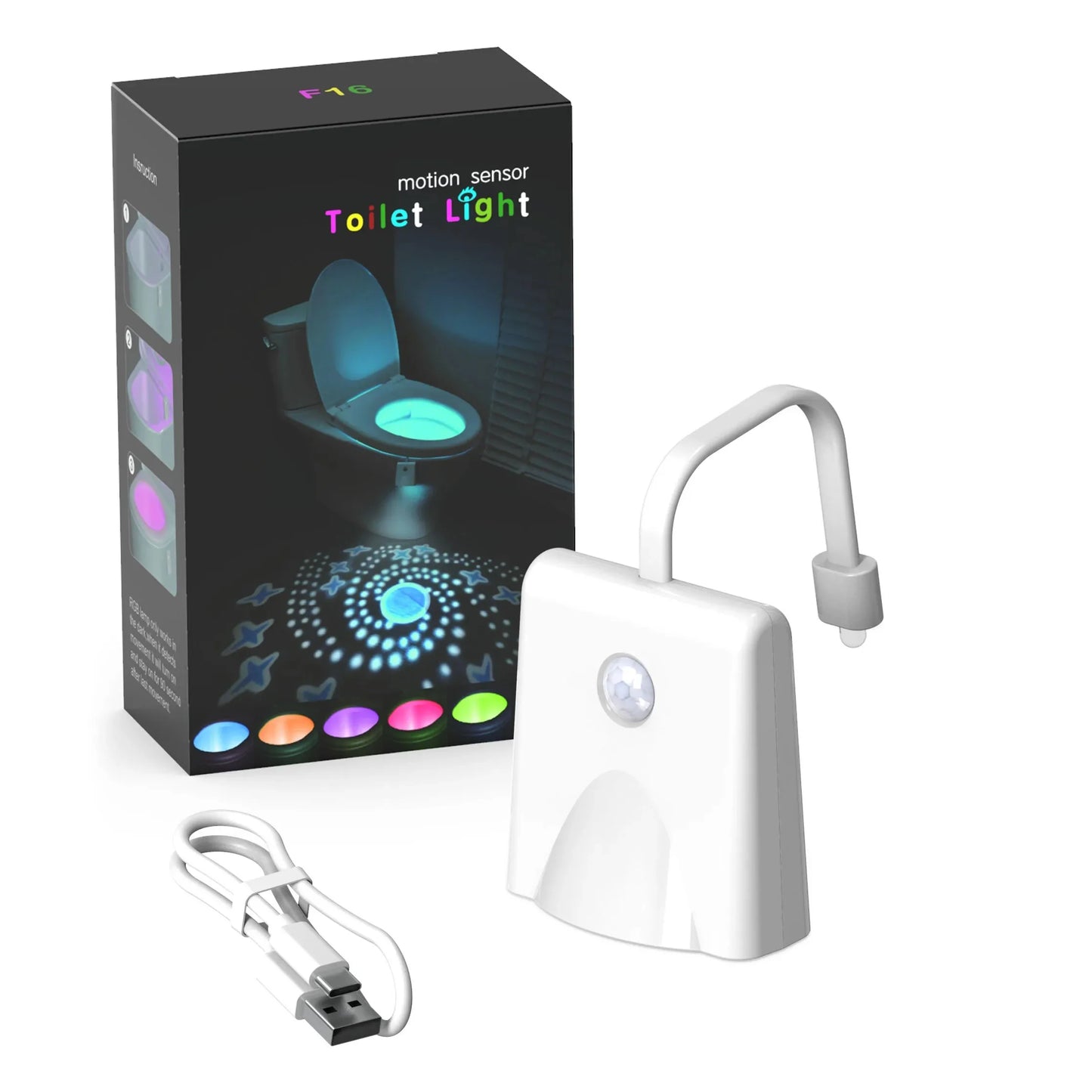 Night lights for toilets with motion detection