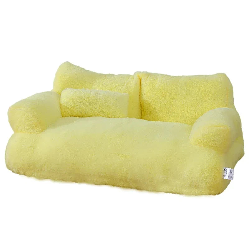 Sofa douillet en peluche pour chat et chien
