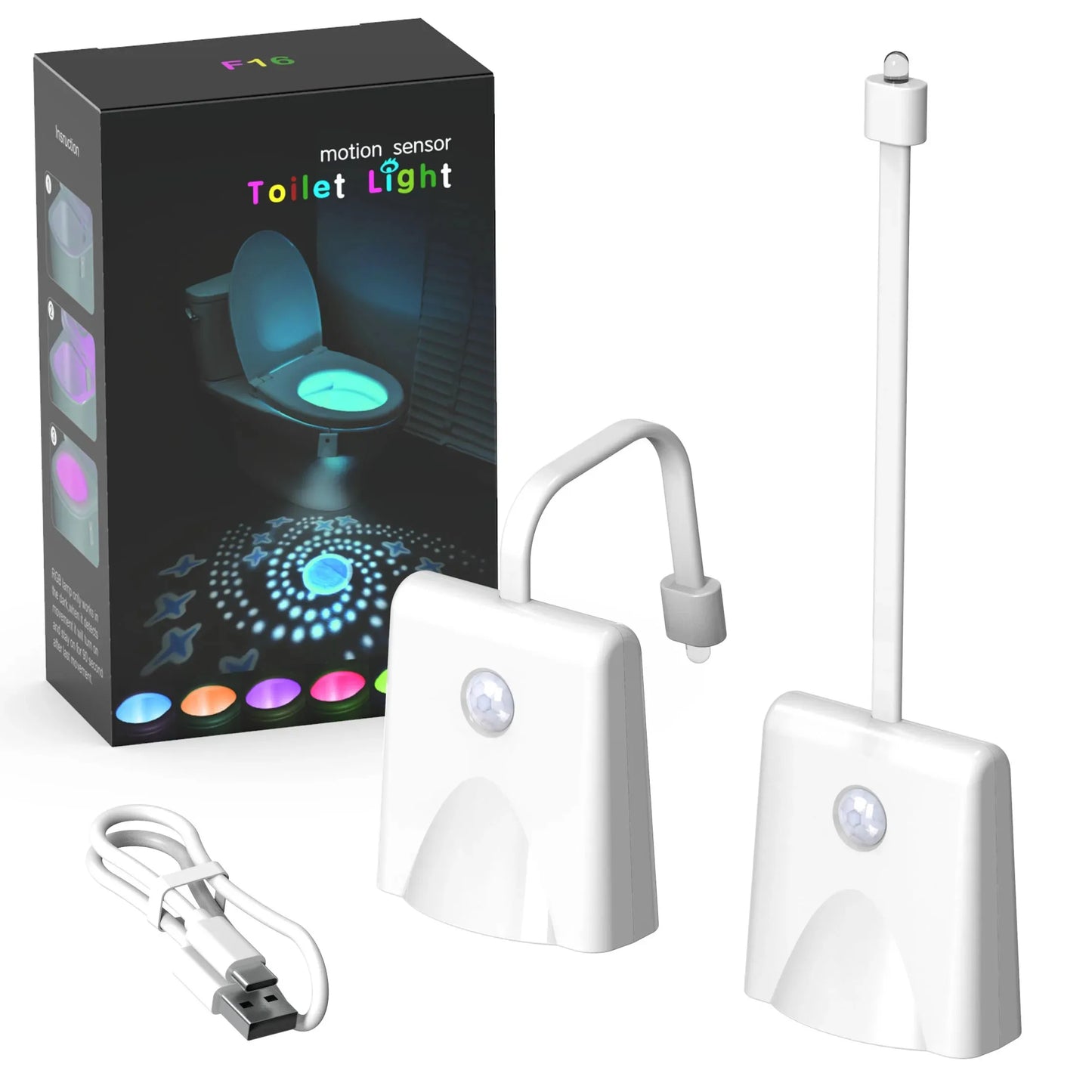 Night lights for toilets with motion detection