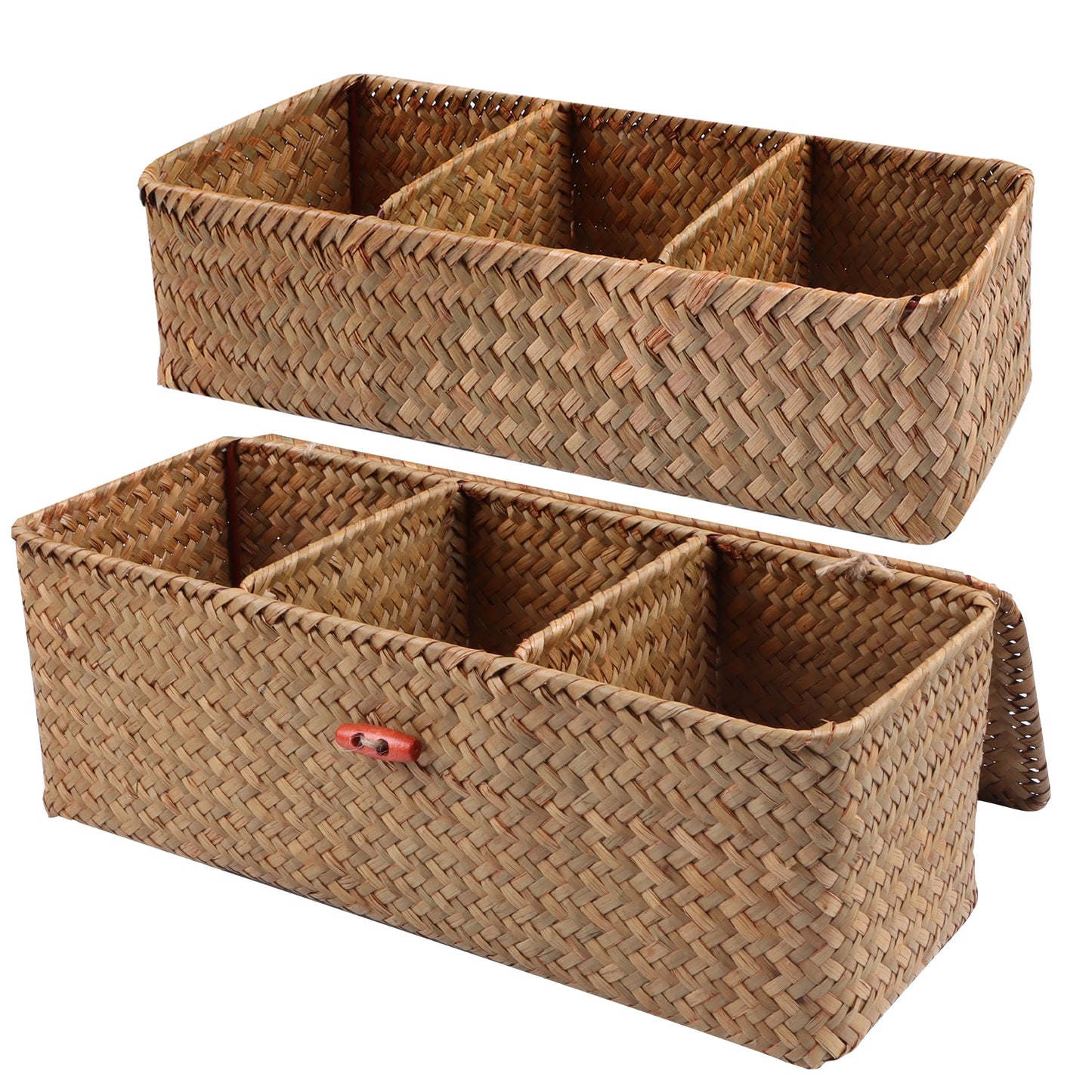 Woven storage baskets with or without lids