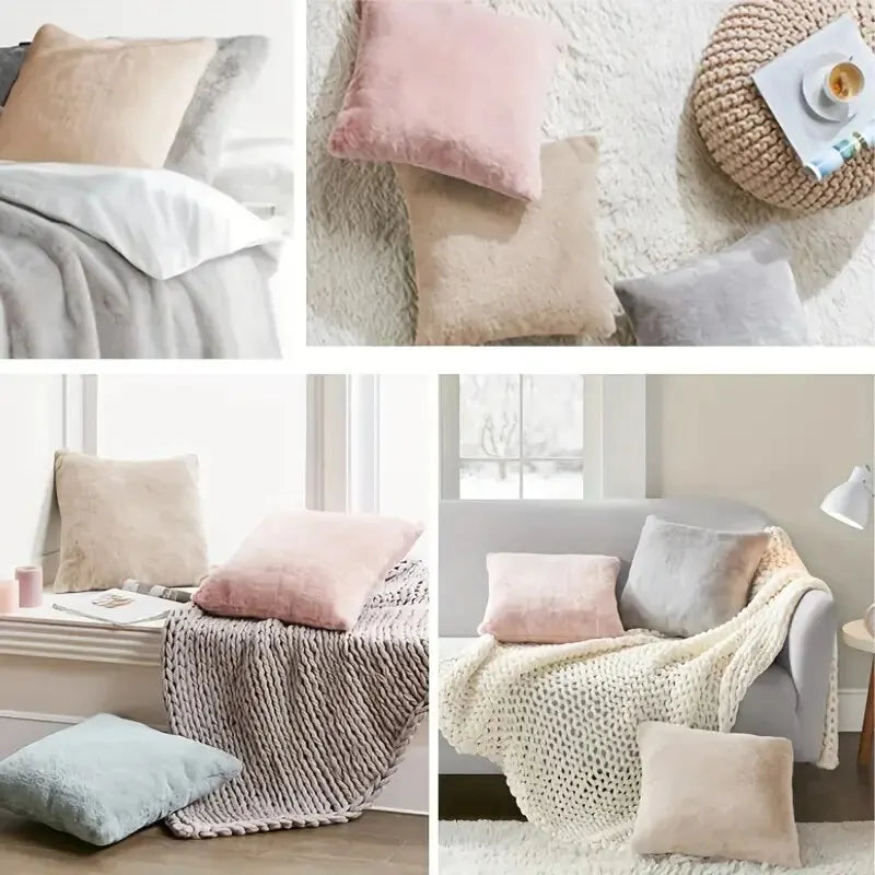 Ultra soft faux fur cushion cover