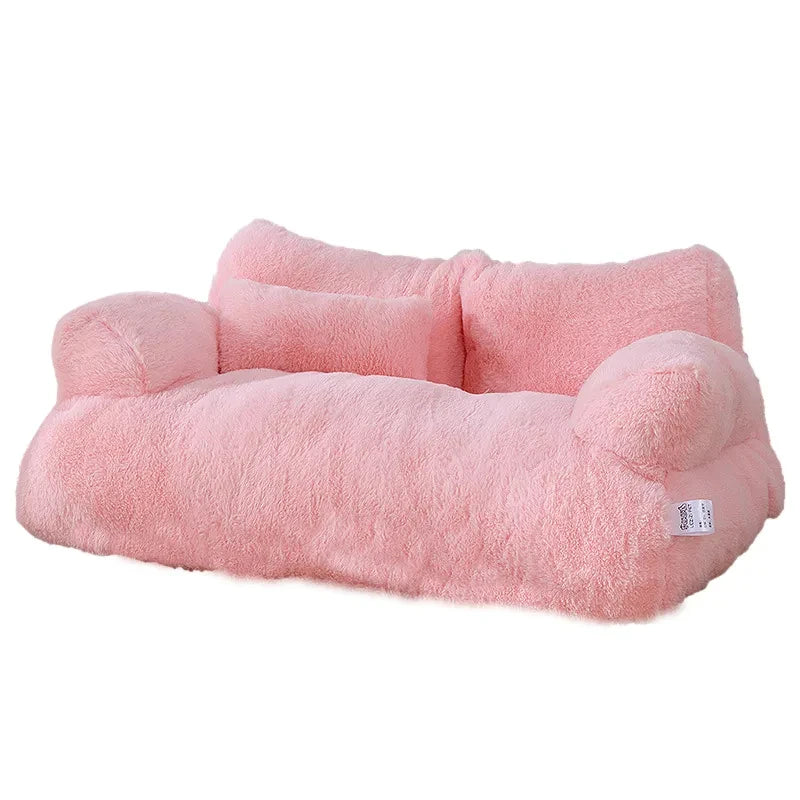 Sofa douillet en peluche pour chat et chien