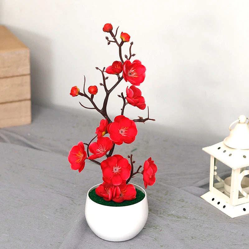 Bonsaï artificiel 30 cm en tissu avec pot – Plante déco zen