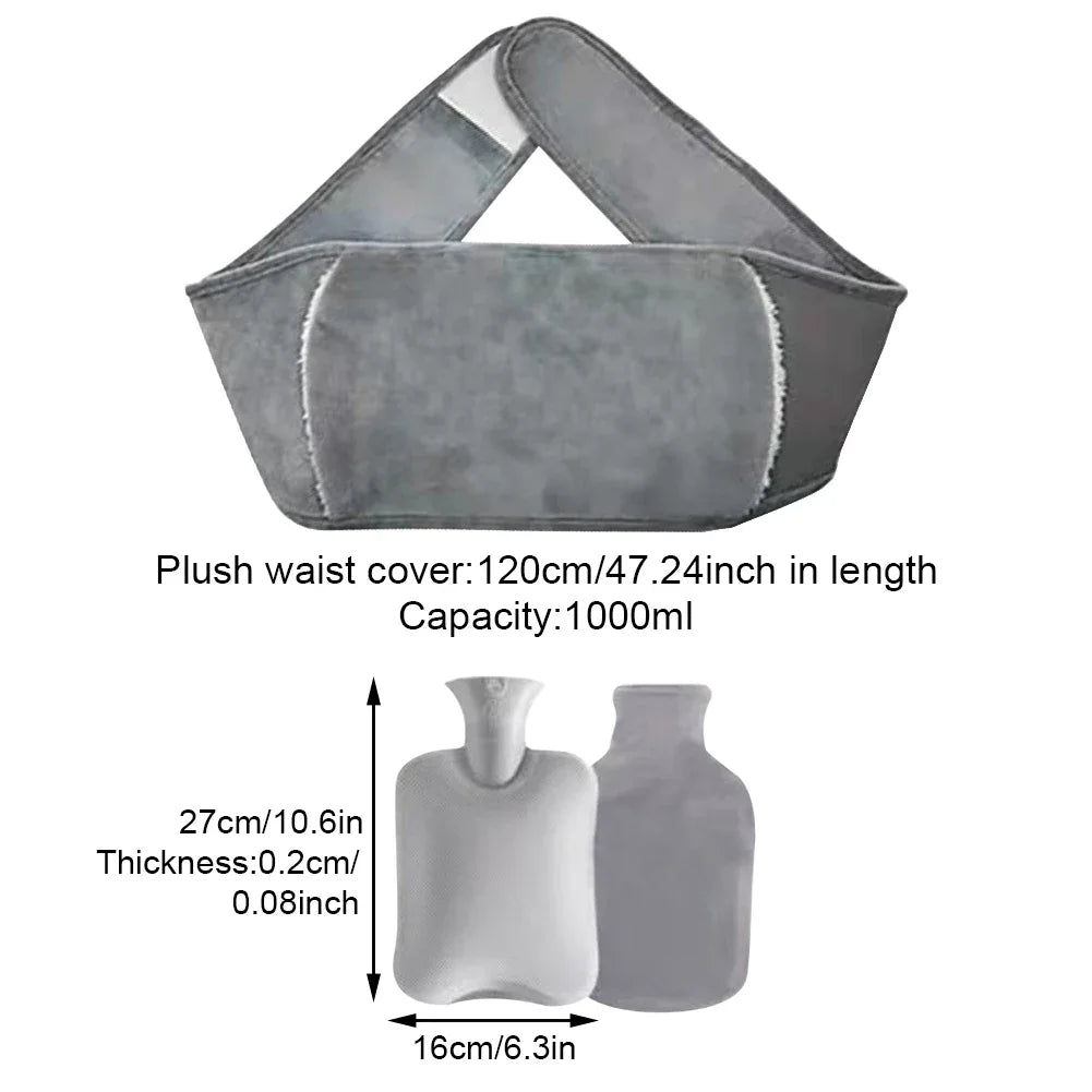 Hot water bottle belt with cover