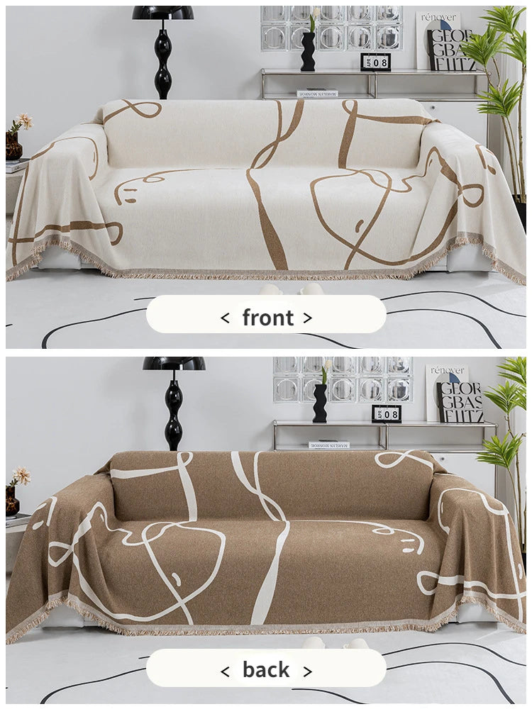 Universal dustproof chenille sofa throw