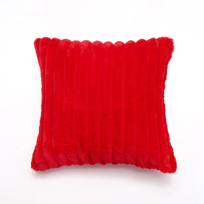Plush wide edge cushion cover