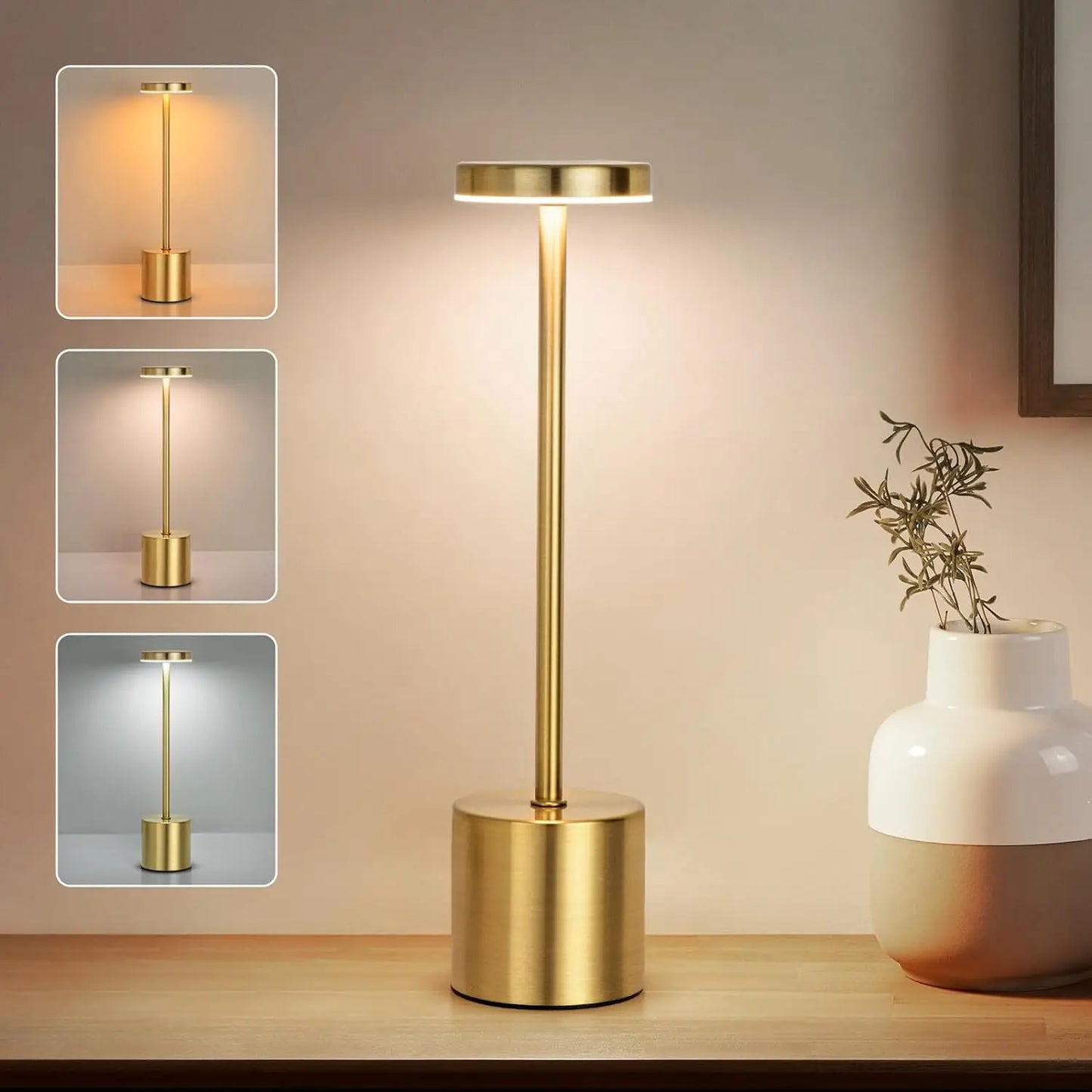 Rechargeable LED table lamp with touch control