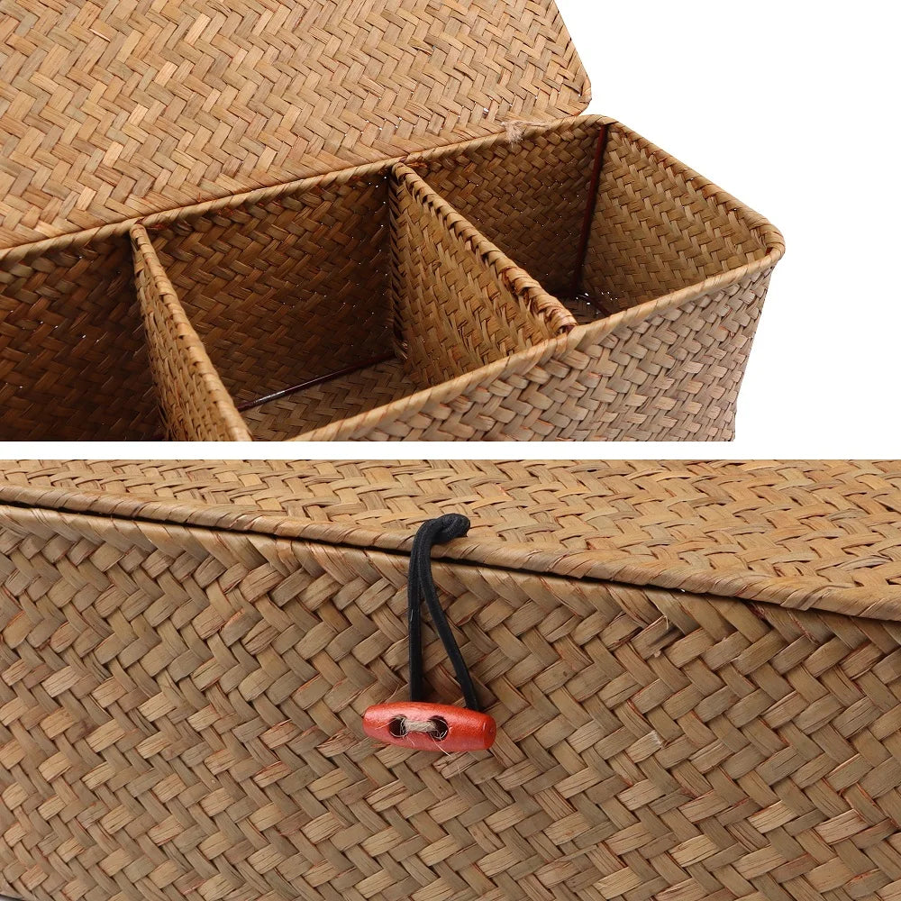Woven storage baskets with or without lids