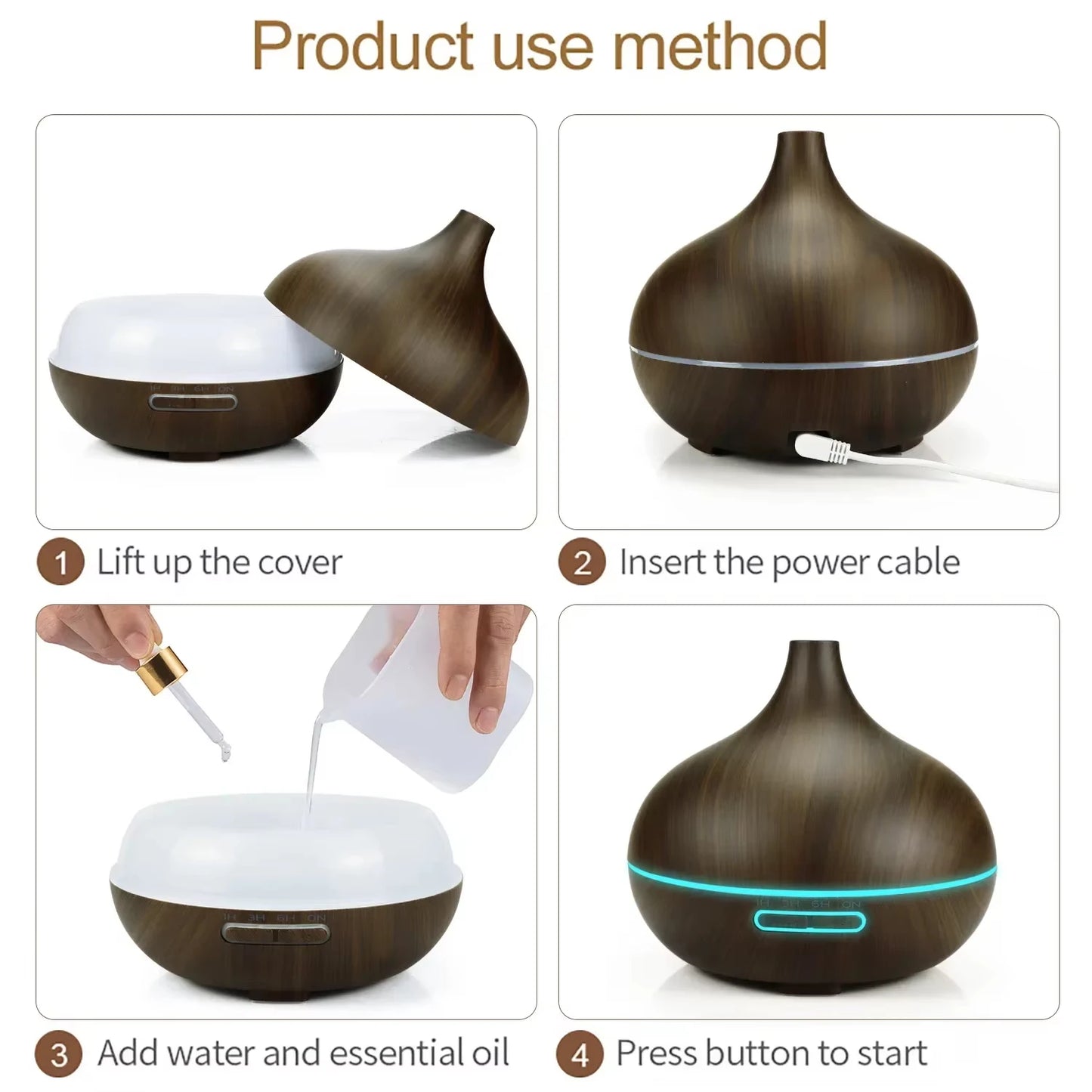 Essential oil diffuser and air humidifier