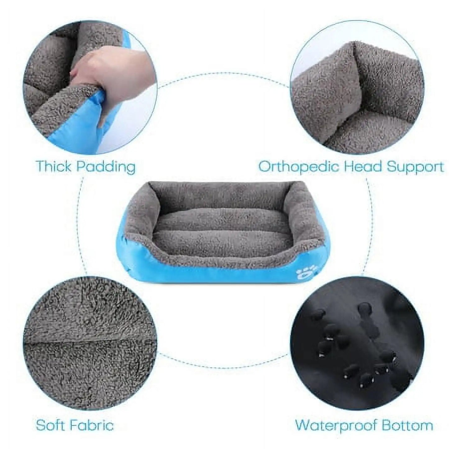 Lit douillet imperméable pour chien ou chat, 4 tailles disponibles