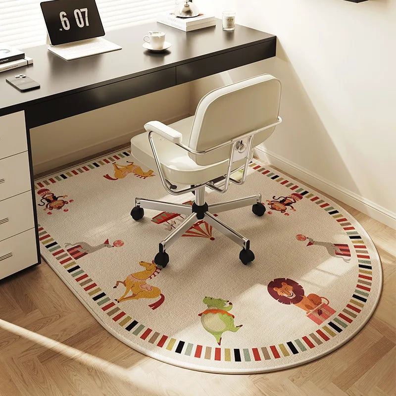 Tapis Demi Rond Antidérapant Pour Chaise De Bureau Ou Coiffeuse