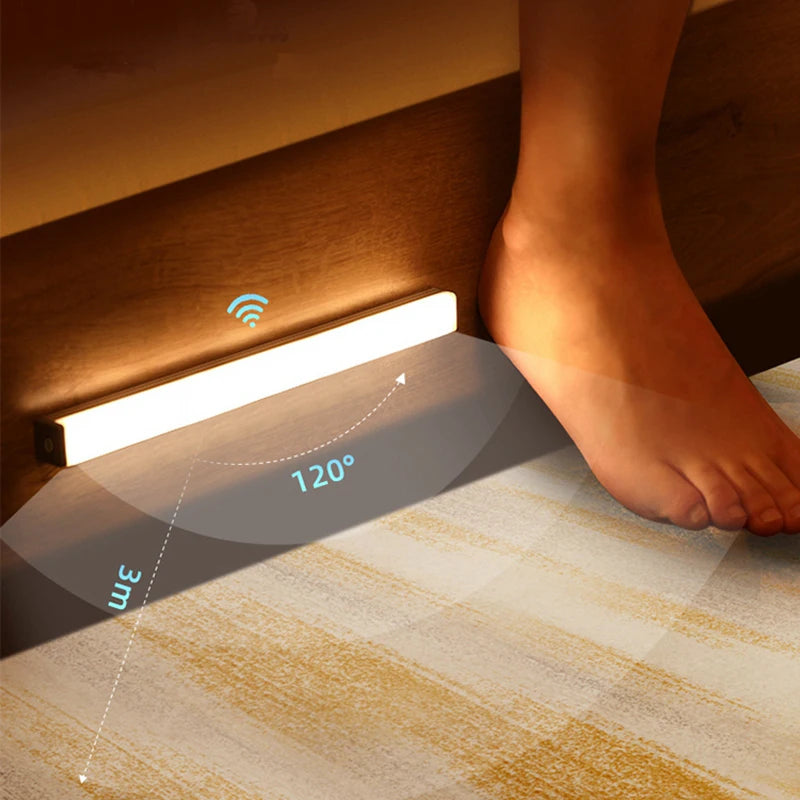 LED lamp with motion sensor and adjustable light