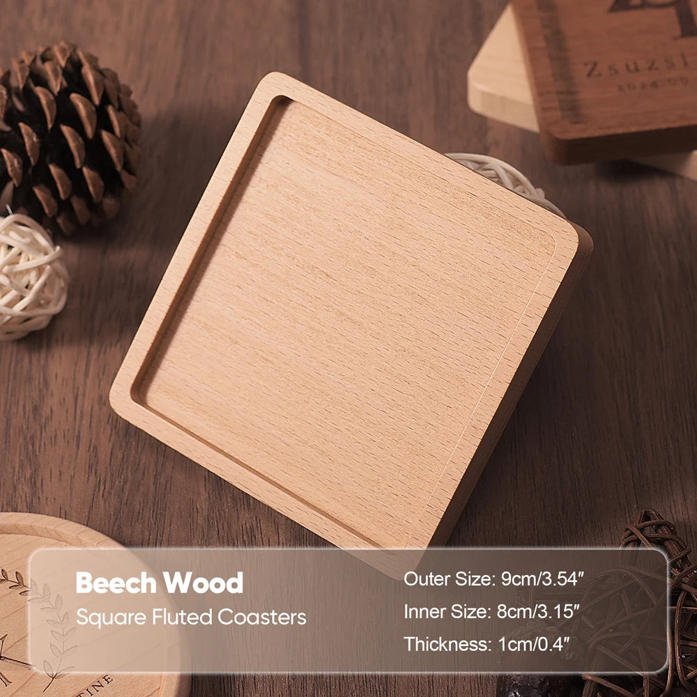 Sous-verre en bois naturel rond ou carré pour une table chic et cocooning