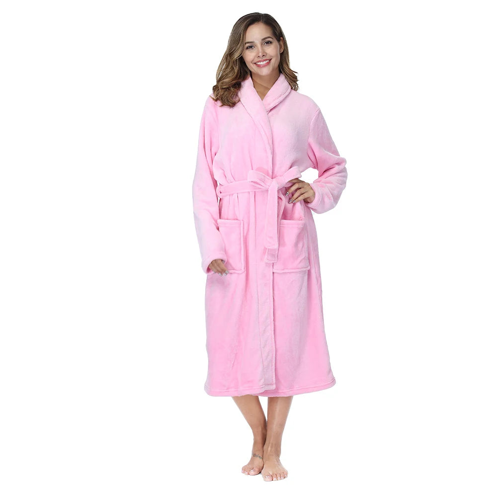 Fleece bathrobe