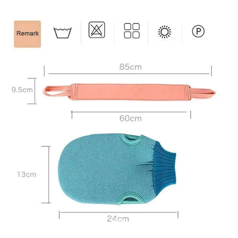 Gants de toilette exfoliants en éponge